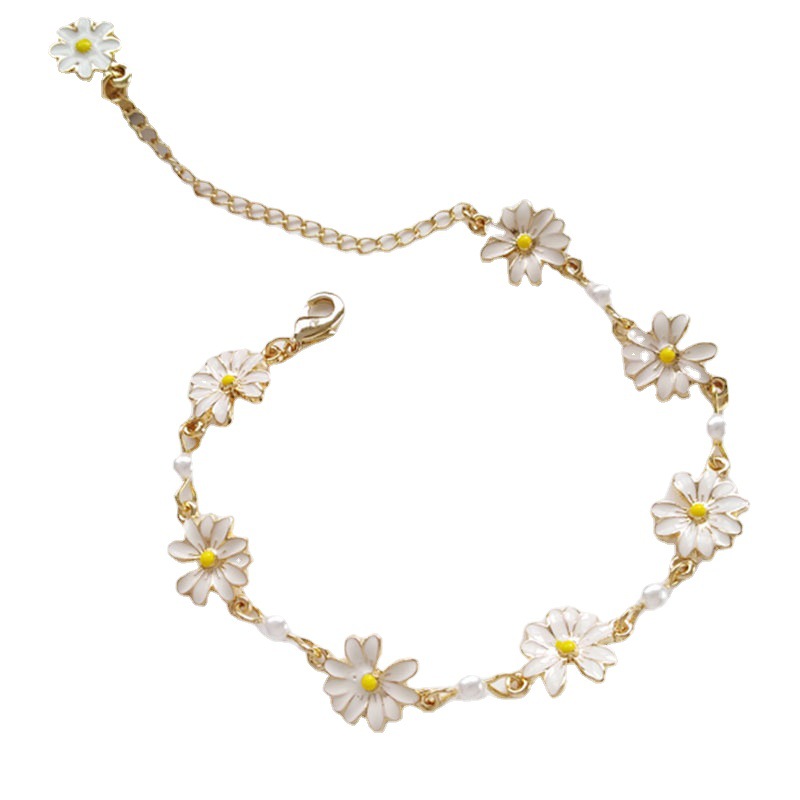 Minimalist Crystal Flower Star Bracelet thumbnail 5
