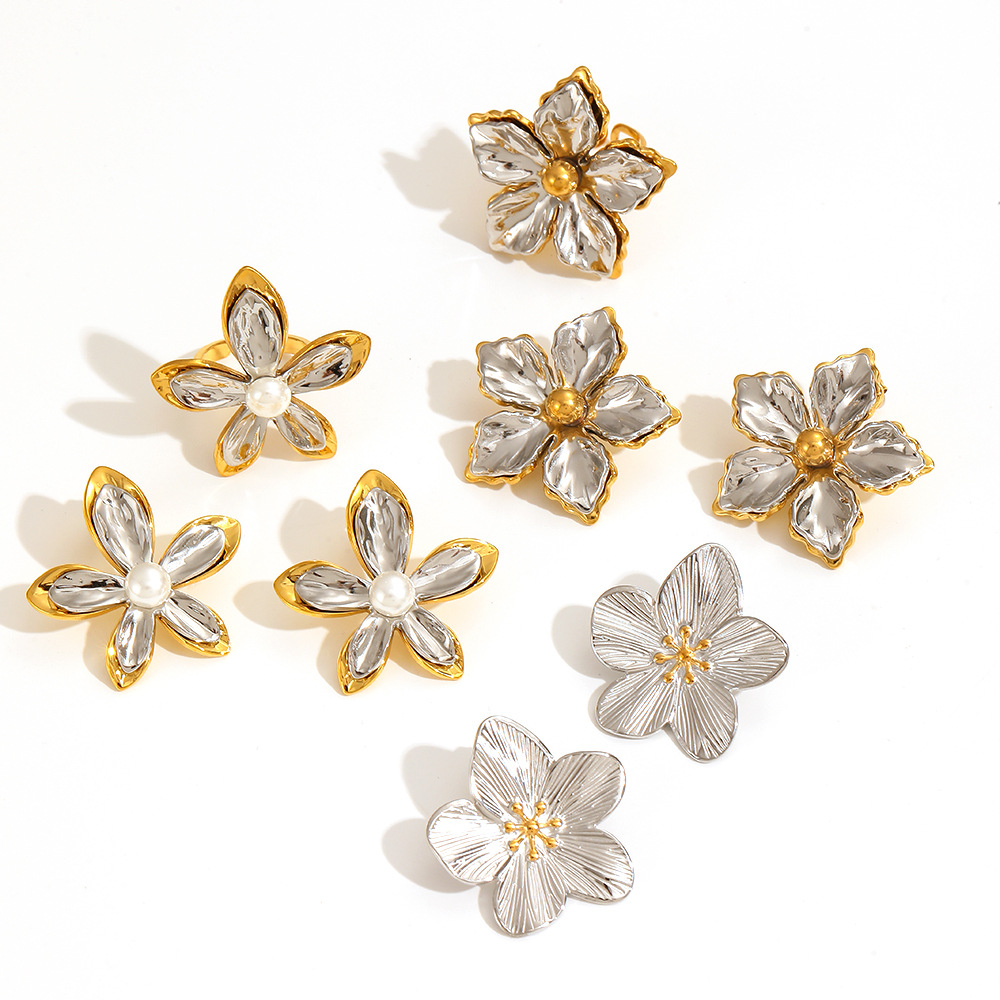 Stainless Steel Adjustable Premium Titanium Ring Luxury Unique Exaggerated Bracelet thumbnail 3