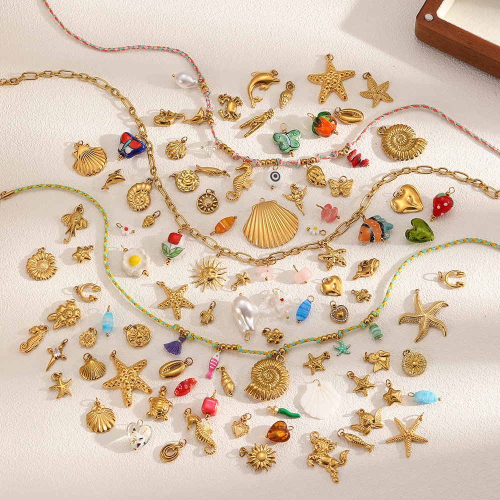 Stainless Steel 18K Gold Plated Necklace Bracelet - view 2