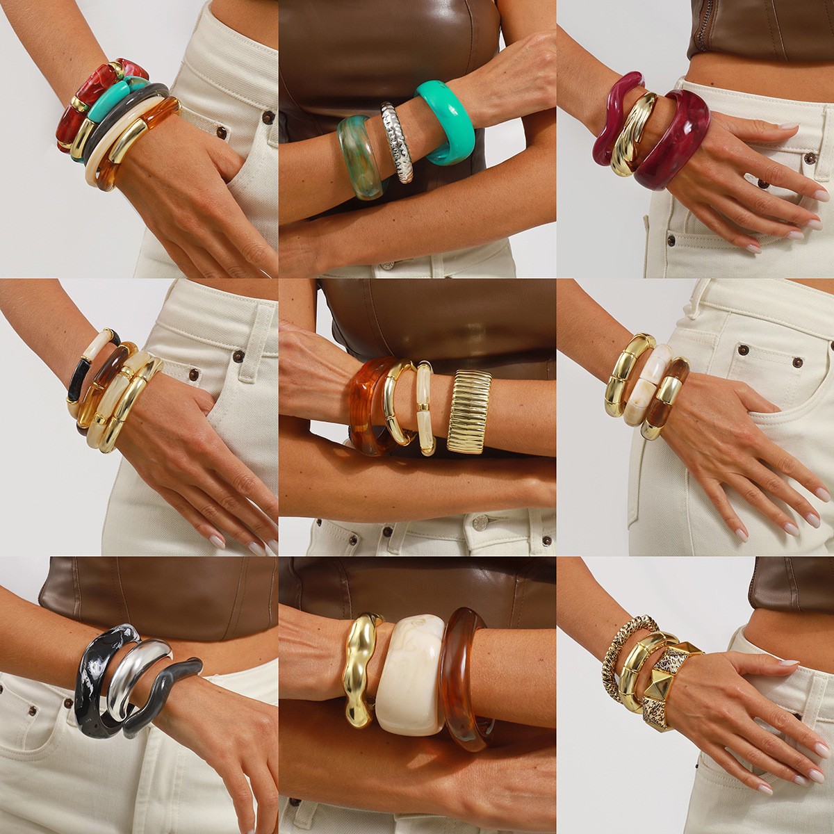 Irregular Alloy Geometric Vintage Exaggerated Bracelet - view 2