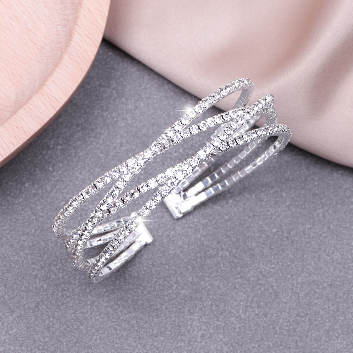 European & American Style Crystal Bridal Bracelet thumbnail 3