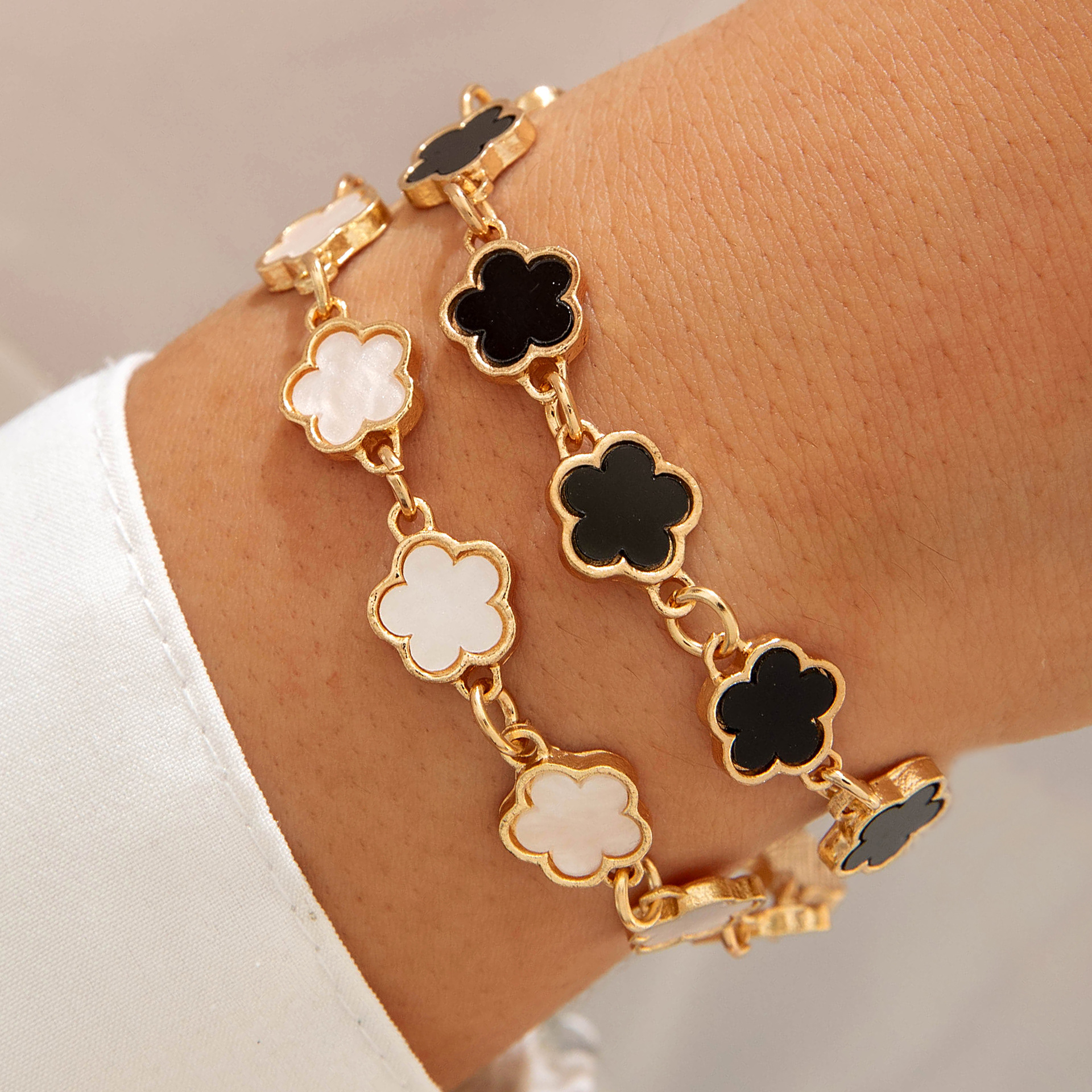 3-Piece Set Alloy Geometric Minimalist European & American Style Bracelet