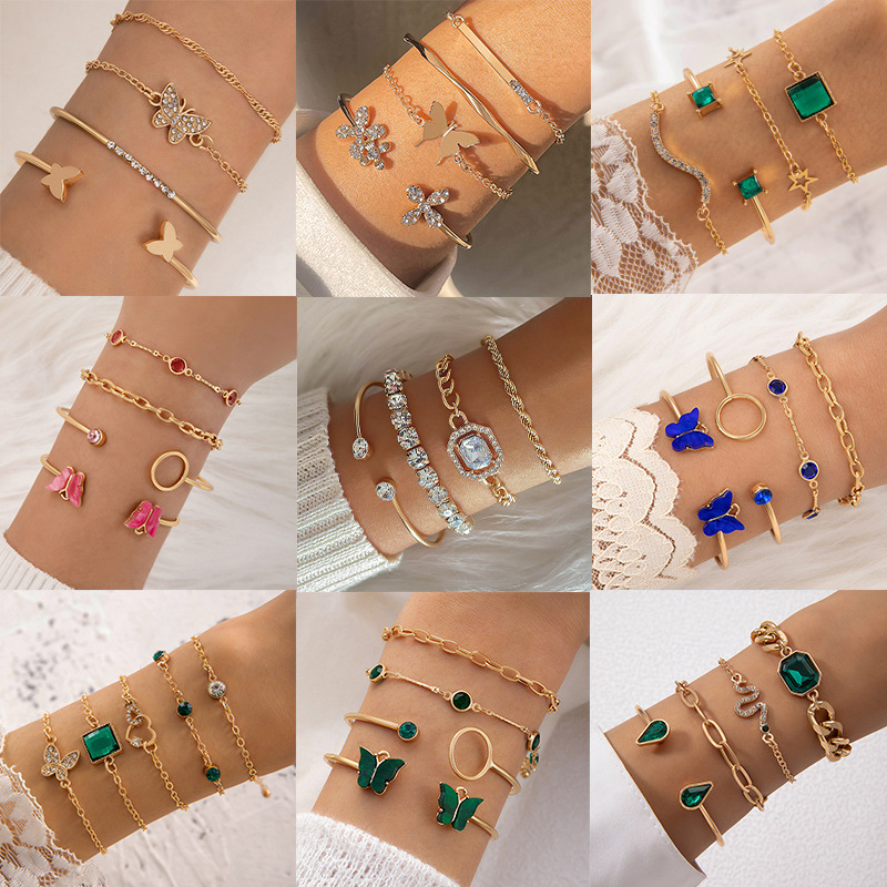 Vintage European & American Style Exaggerated Flower Bracelet