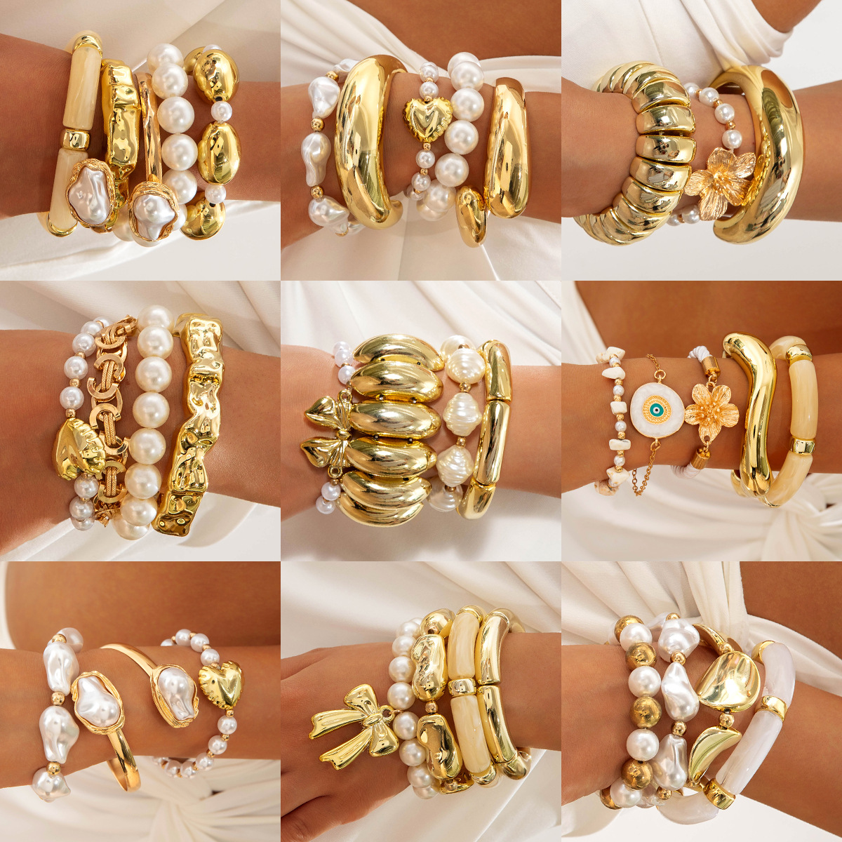 Irregular Geometric European & American Style Bracelet