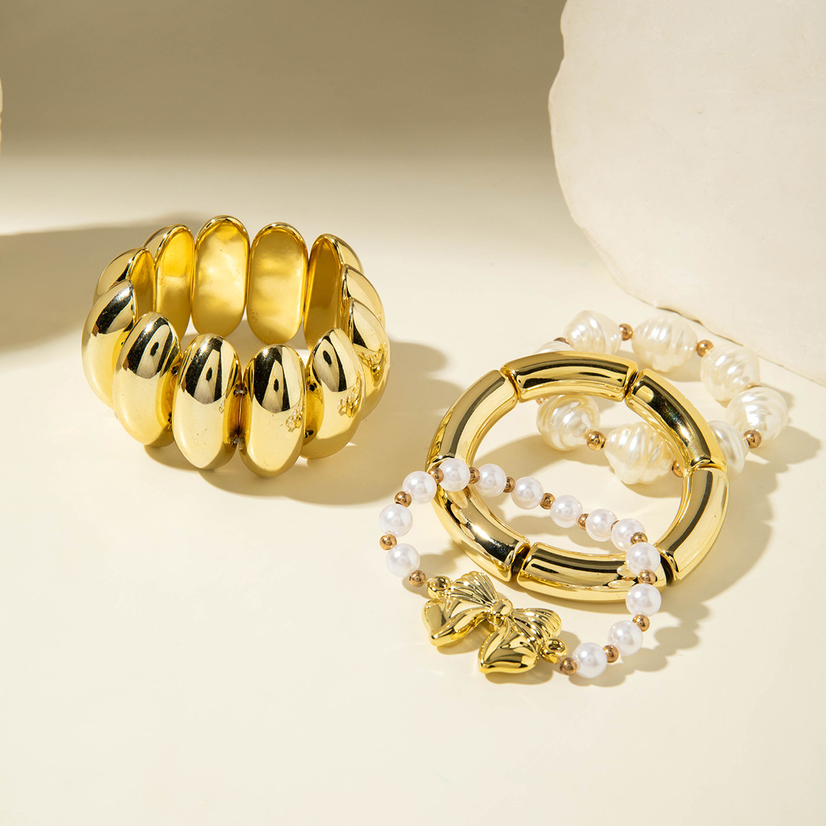 Irregular Geometric European & American Style Bracelet - view 2