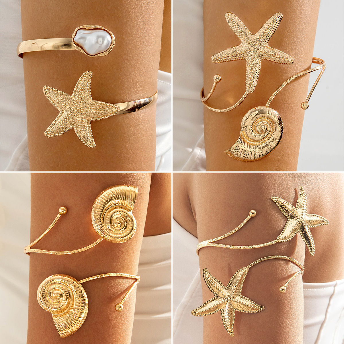 Open Geometric Unique European & American Style Flower Bracelet thumbnail 3