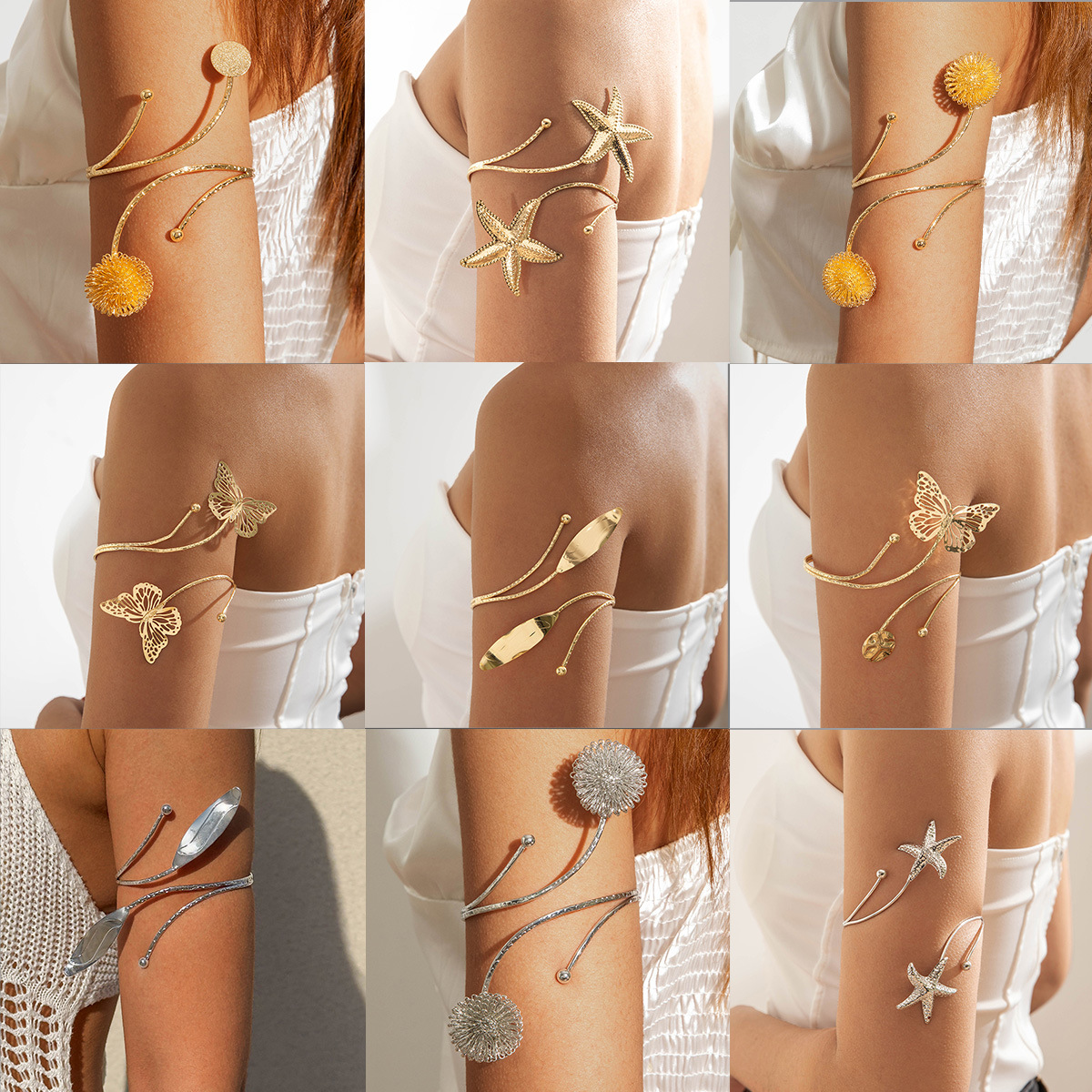 Open European & American Style Butterfly Star Bracelet