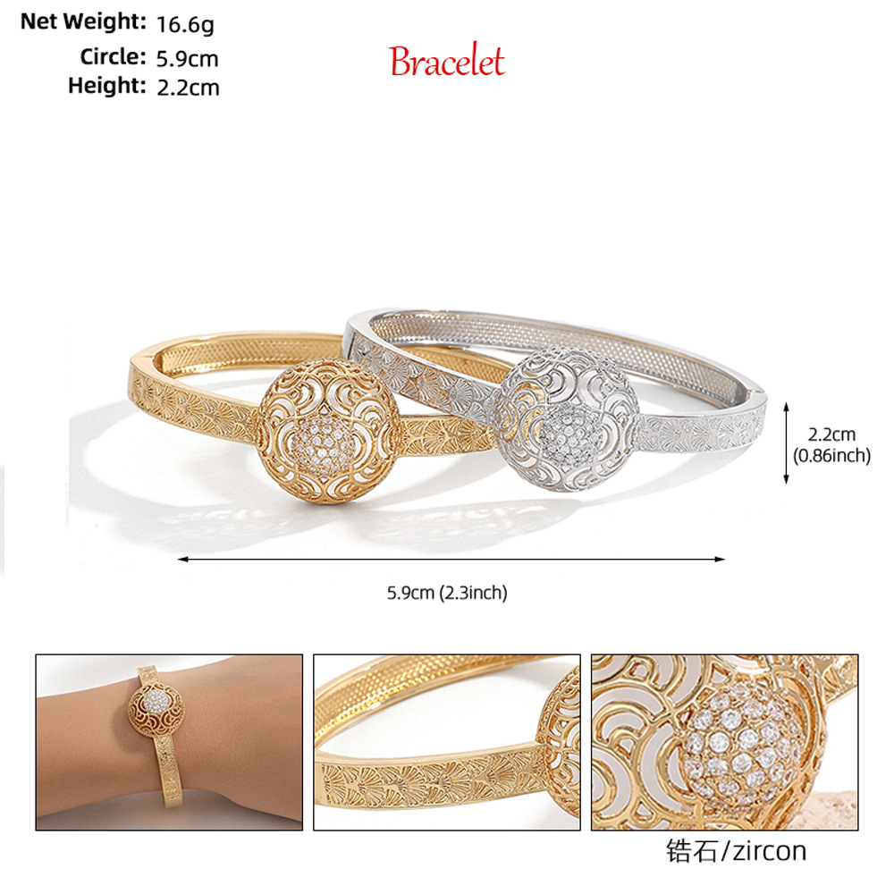 Premium Royal Style Hollow Vintage Luxury Unique European & American St Bracelet thumbnail 3