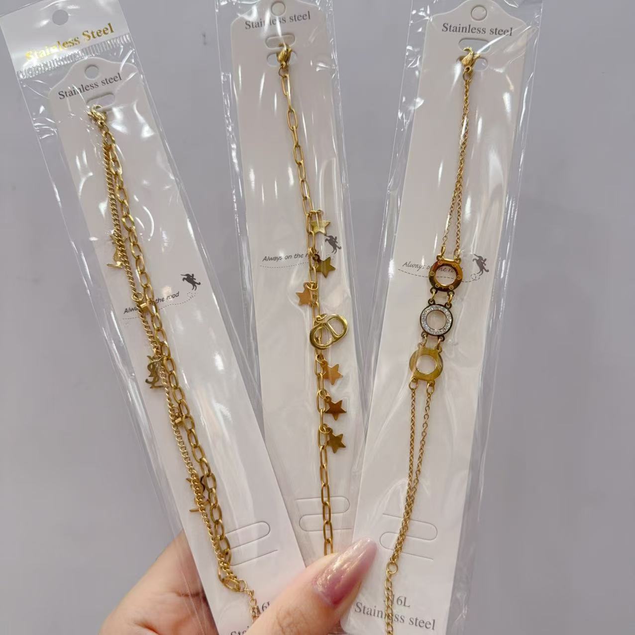 Stainless Steel Titanium Minimalist Bracelet - view 2