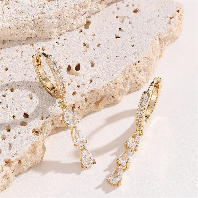 European & American Style Water Drop Wedding Earrings thumbnail 3