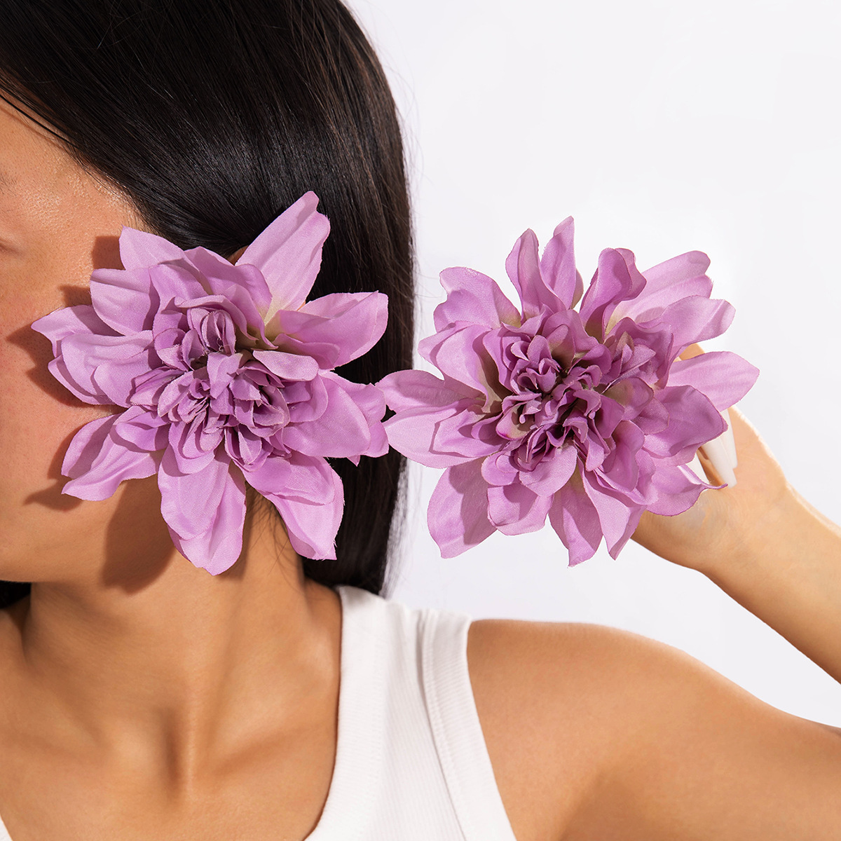 European & American Style Flower Tassel Earrings thumbnail 3