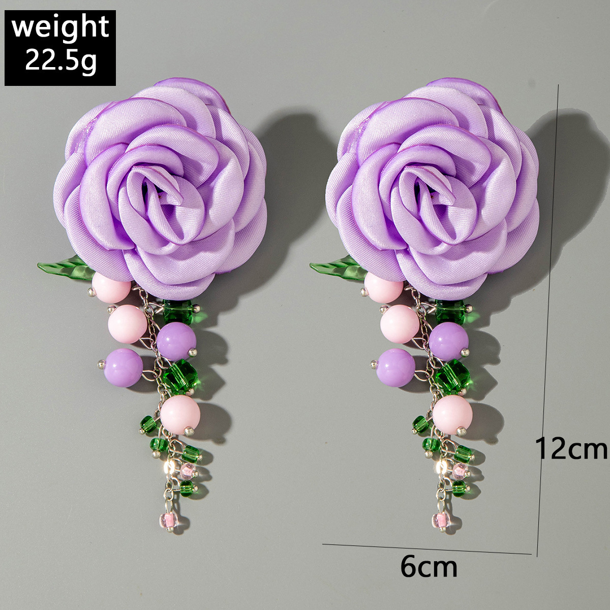European & American Style Flower Tassel Earrings thumbnail 4
