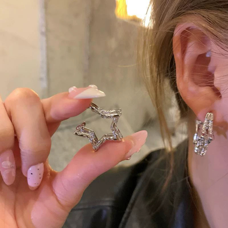 Irregular Premium Studs Minimalist Unique Star Earrings thumbnail 4