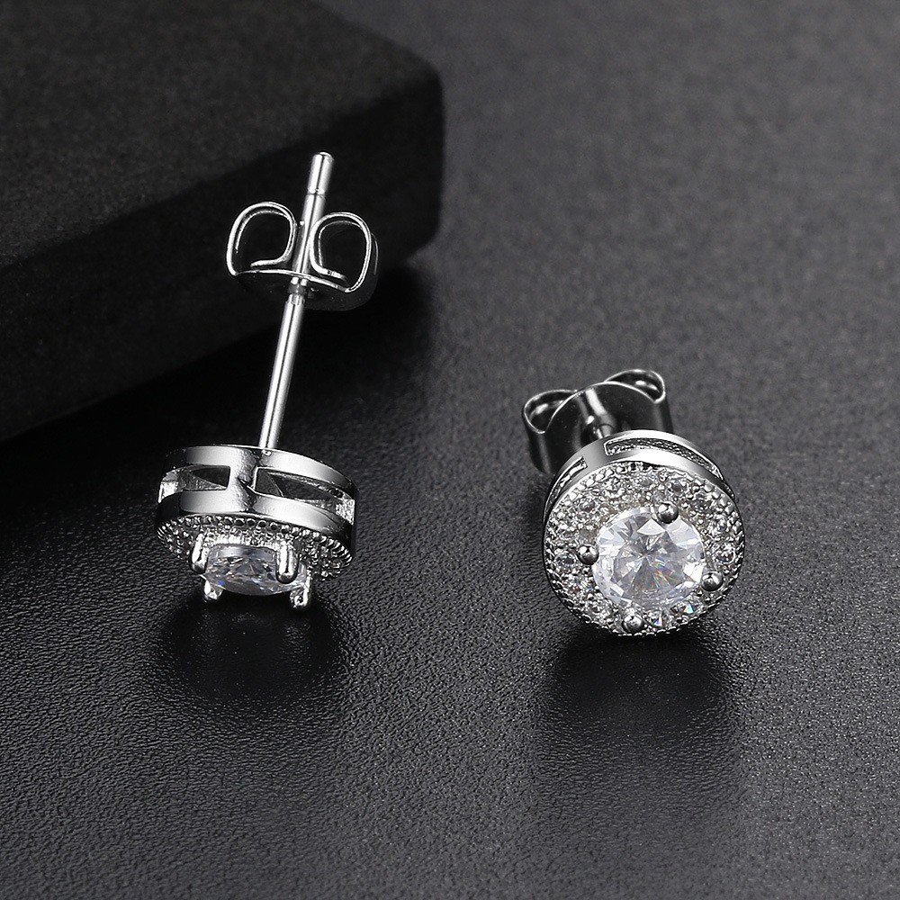 Studs European & American Style Zircon Earrings - view 2