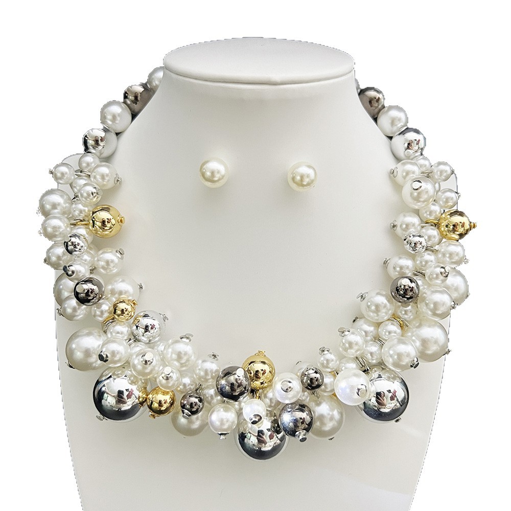 Vintage Exaggerated Pearl Banquet Necklace thumbnail 5