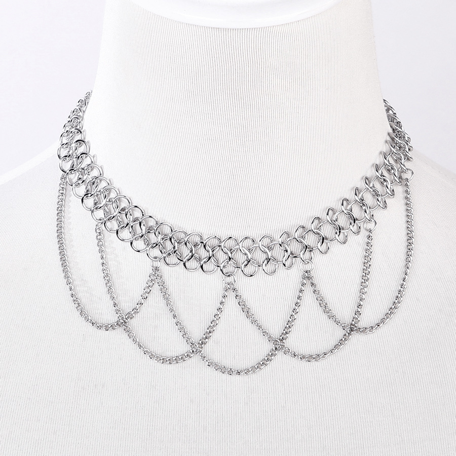 Geometric Vintage Tassel Necklace - view 2