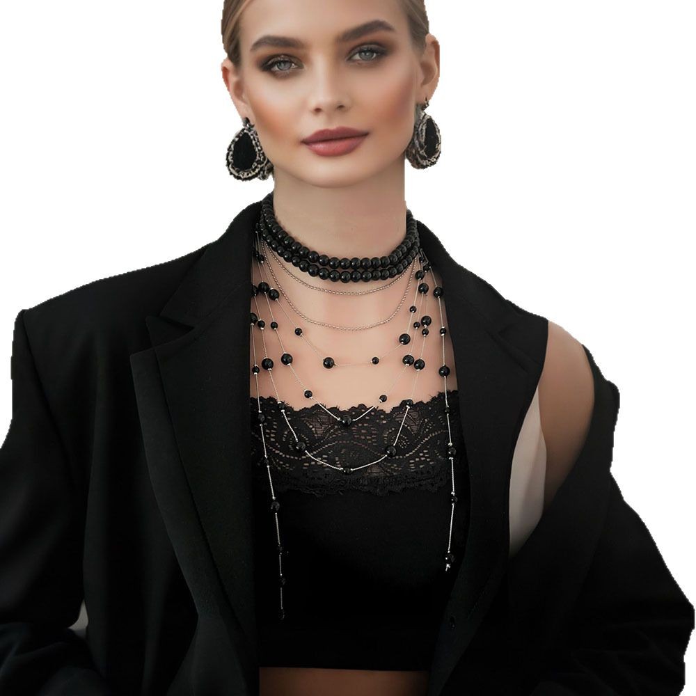 Premium Pearl Tassel Star Necklace thumbnail 4