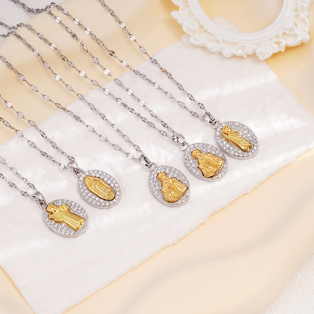 Stainless Steel Minimalist Zircon Necklace thumbnail 3