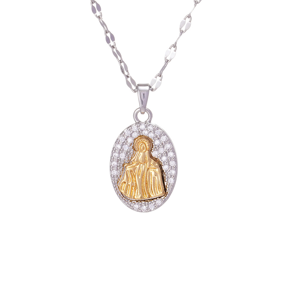 Stainless Steel Minimalist Zircon Necklace thumbnail 5