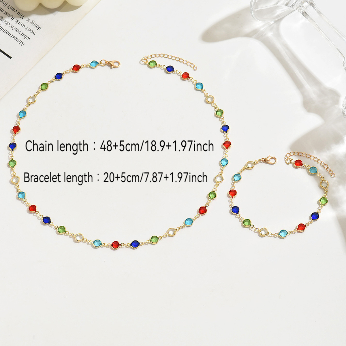 Instagram Style Bracelet Jewelry Set Minimalist European & Amer Necklace thumbnail 3