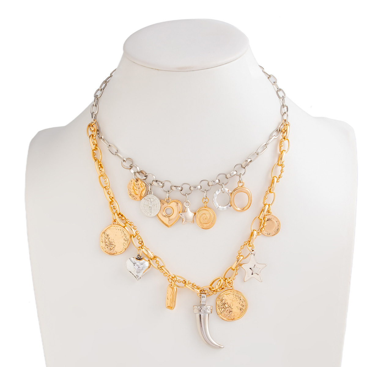 European & American Style Heart Star Necklace thumbnail 5