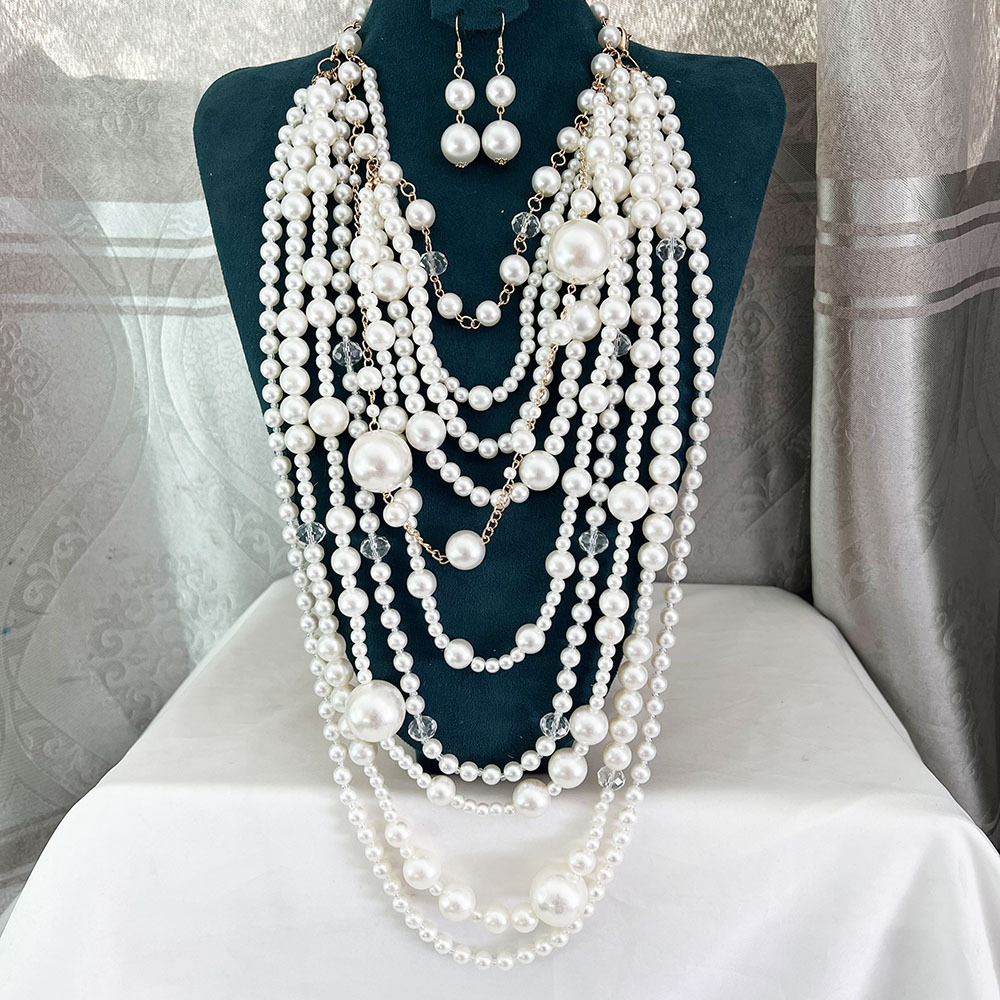 Premium European & American Style Exaggerated Pearl Necklace thumbnail 3