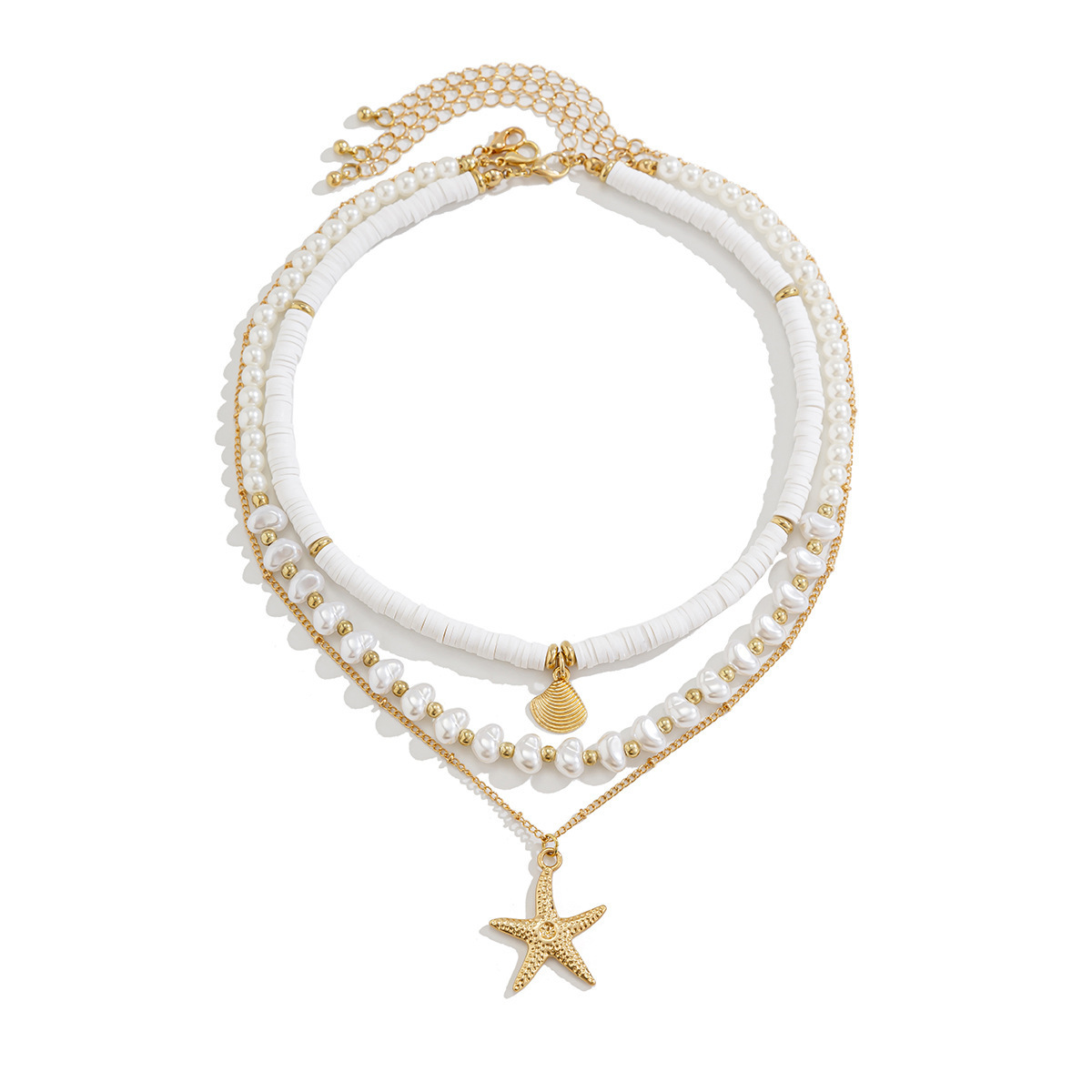 Irregular European & American Style Pearl Star Necklace thumbnail 5