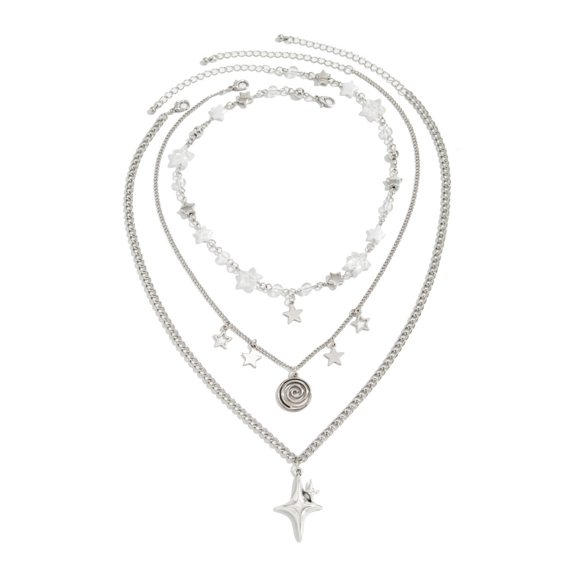 Cross Minimalist European & American Style Crystal Star Necklace thumbnail 5