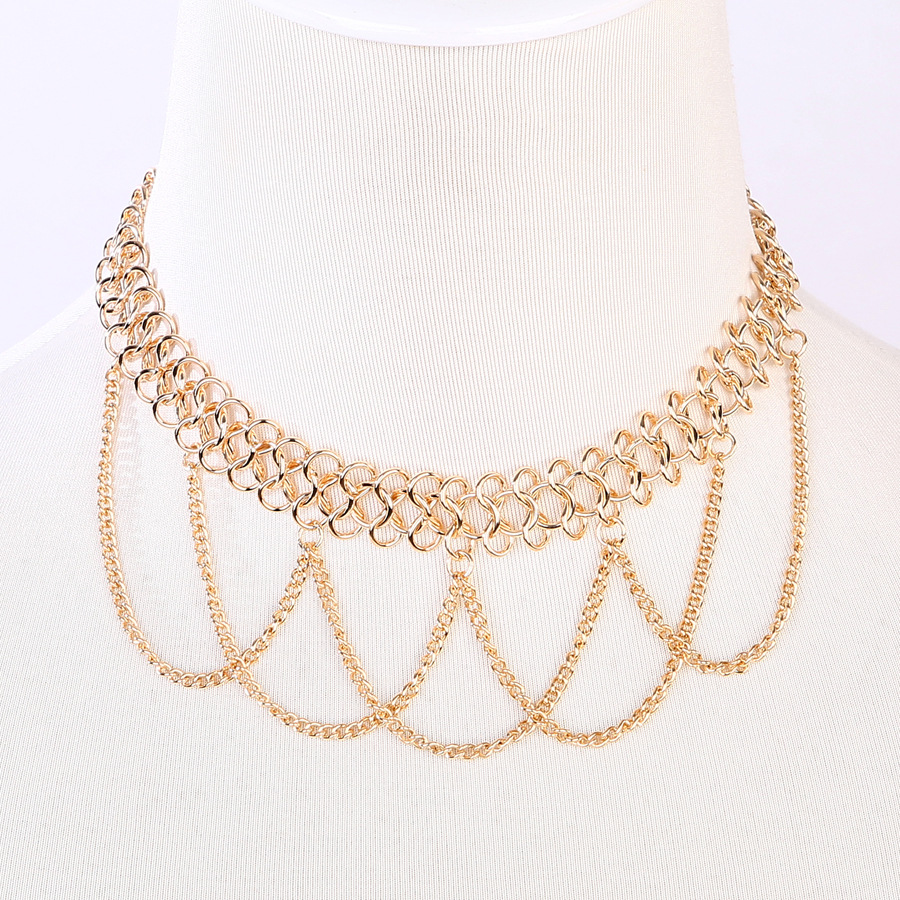 Geometric Vintage European & American Style Tassel Necklace