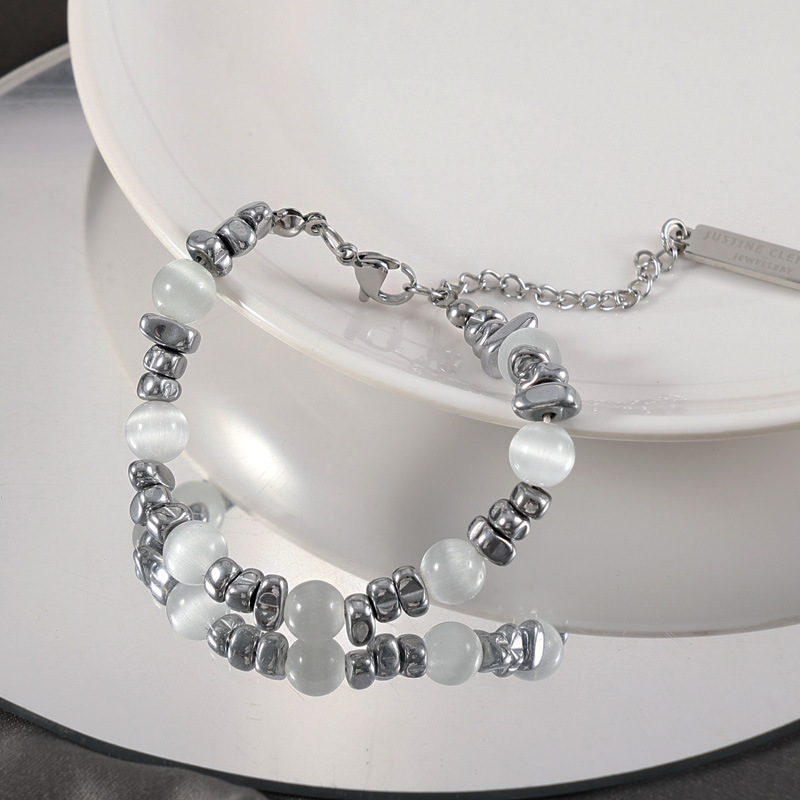 Premium Titanium Steel Bracelet Unique Cat Eye Necklace thumbnail 4