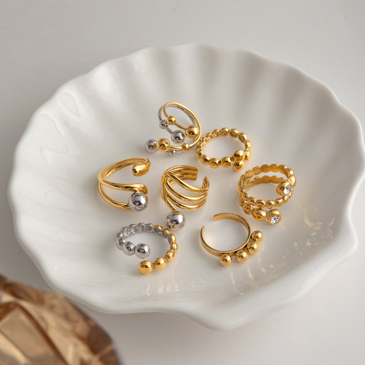 Stainless Steel Adjustable Open Ring thumbnail 4