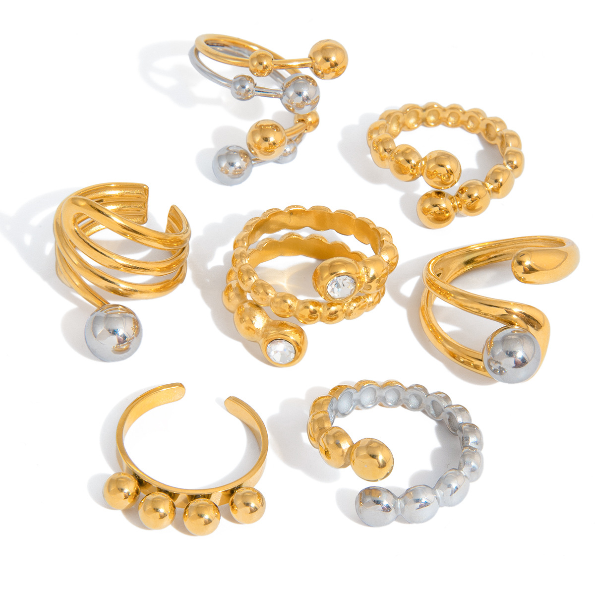 Stainless Steel Adjustable Open Ring thumbnail 5