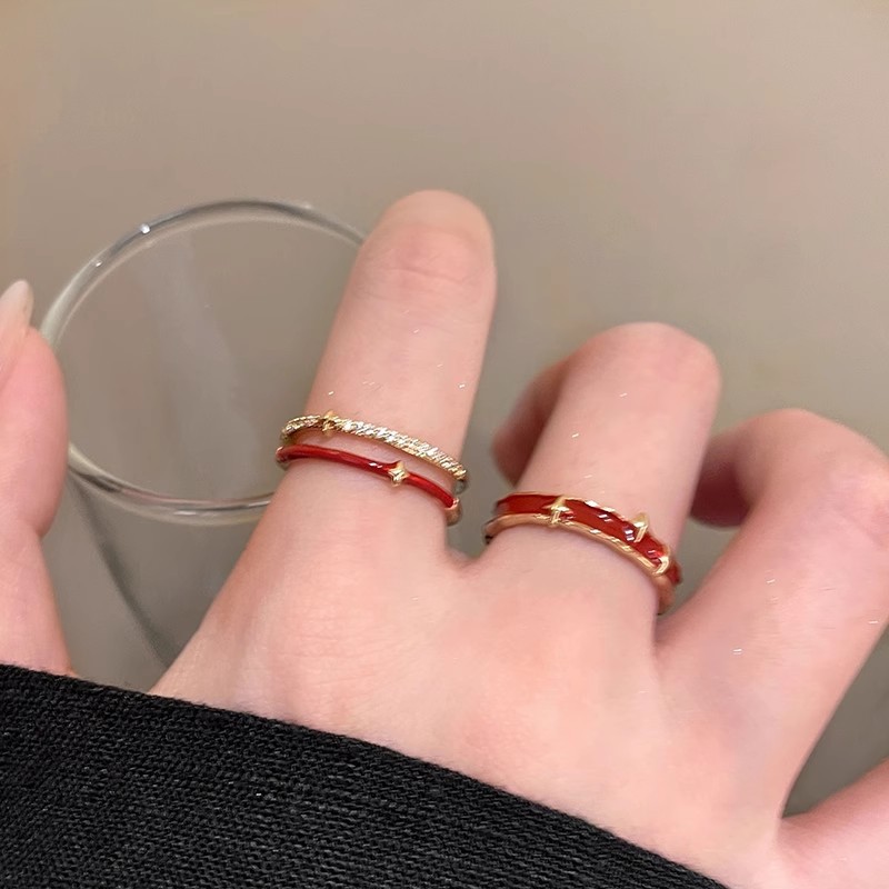 Premium Luxury Zircon Red Ring thumbnail 4