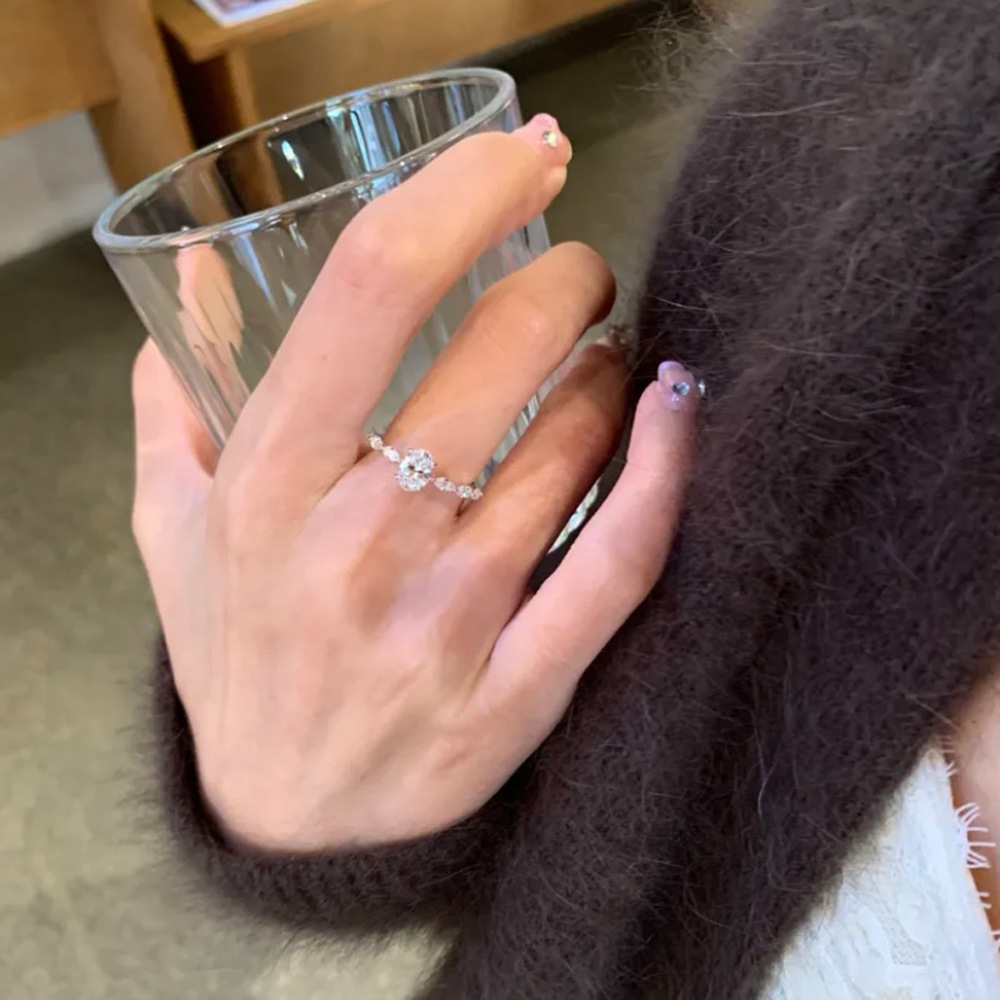 Open Minimalist Zircon Ring thumbnail 3