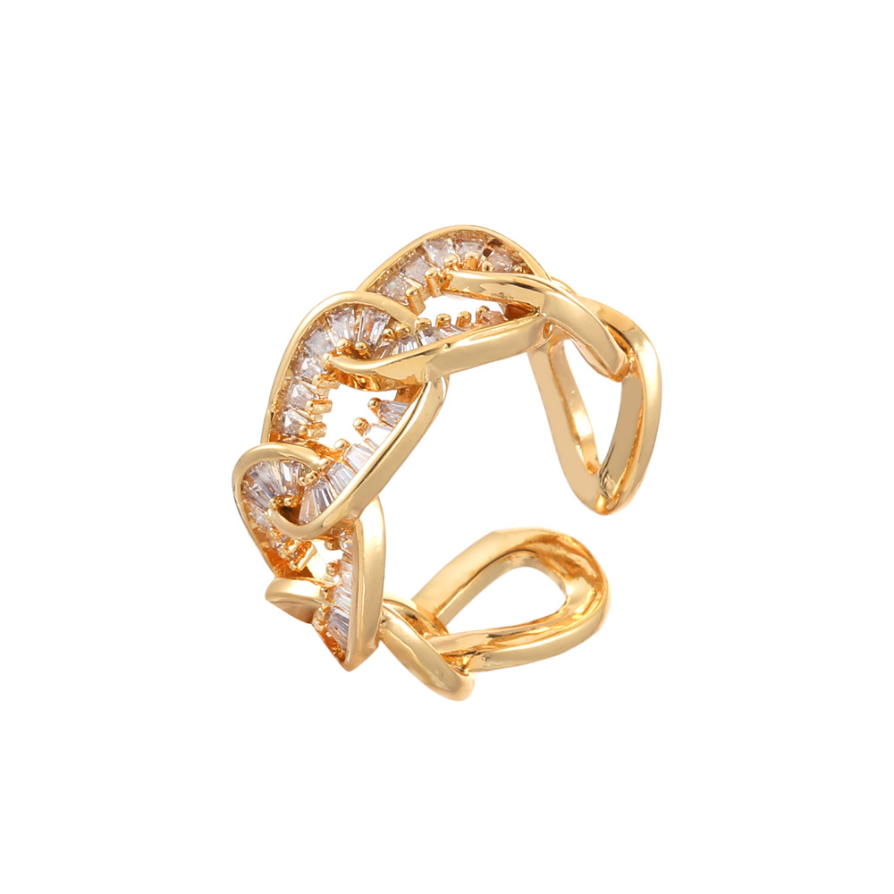 Premium Hollow Open Vintage Luxury Unique Zircon Ring thumbnail 5