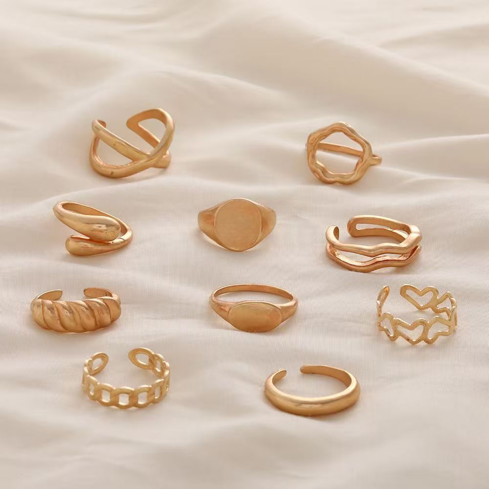 Premium Jewelry Set Geometric Exaggerated Ring thumbnail 3