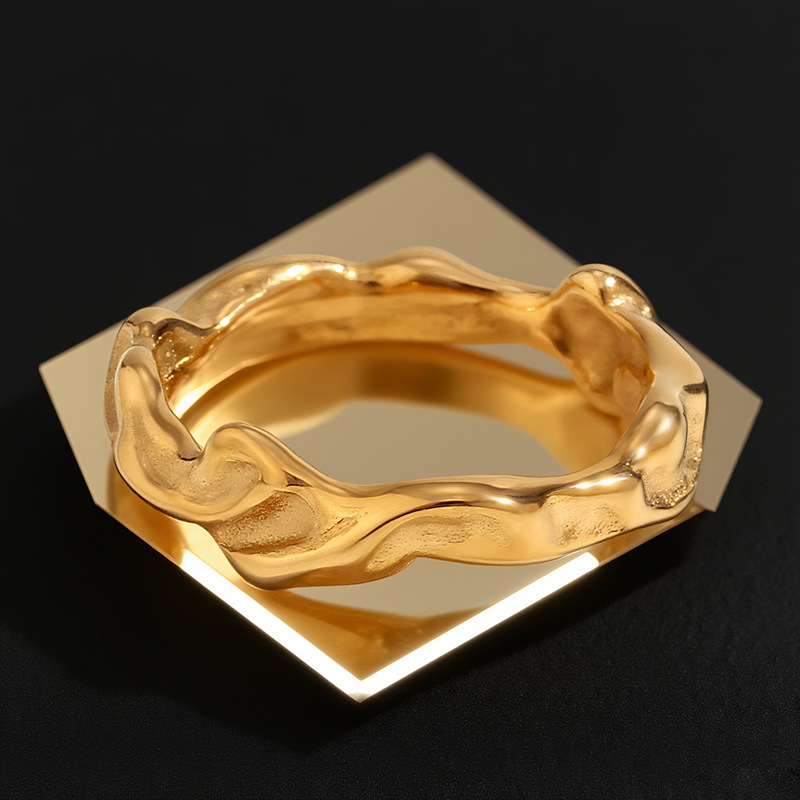 Stainless Steel Irregular Minimalist Luxury Ring