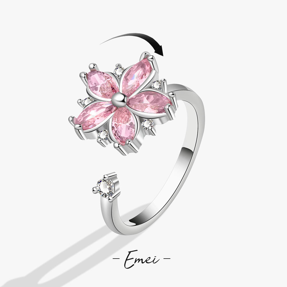 Luxury Unique Zircon Flower Ring
