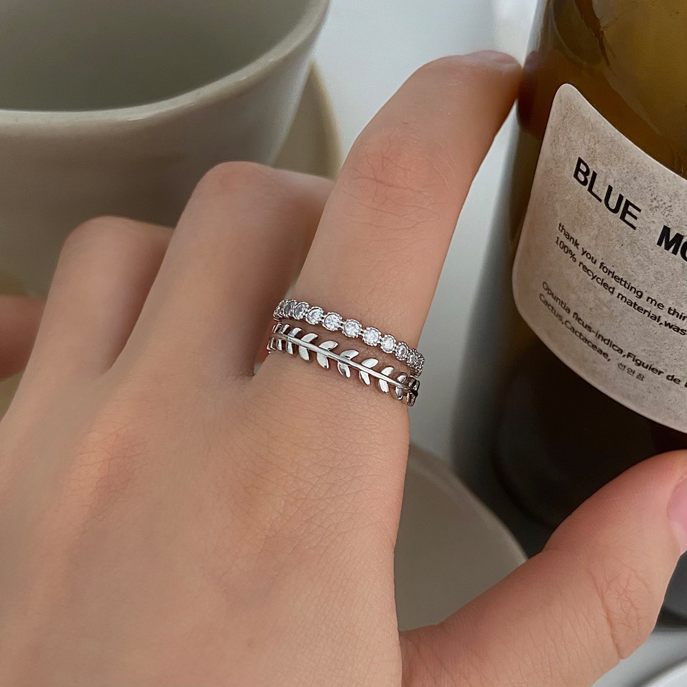 2-Piece Set Open Minimalist Zircon Ring thumbnail 3