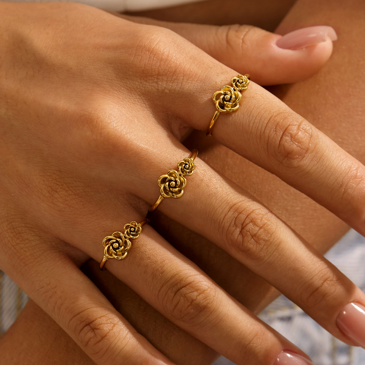 Stainless Steel Premium Titanium Vintage Luxury Unique Flower Ring