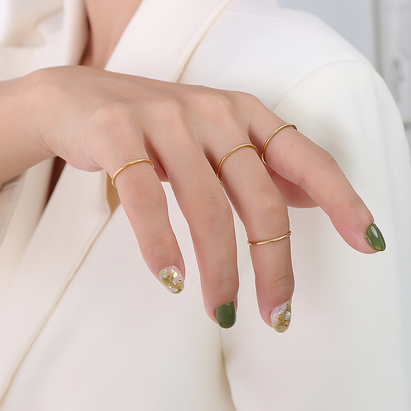 Instagram Style Stainless Steel Titanium Minimalist Ring