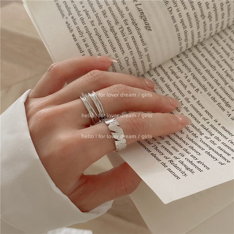 Geometric Vintage Crystal Flower Ring - view 2