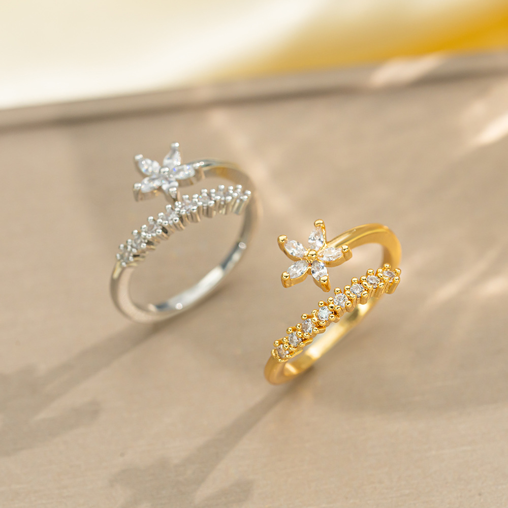 Adjustable Open Luxury Zircon Ring thumbnail 3