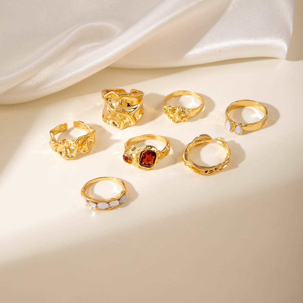 Irregular Alloy Jewelry Set Geometric Vintage European & American Style Ring thumbnail 3