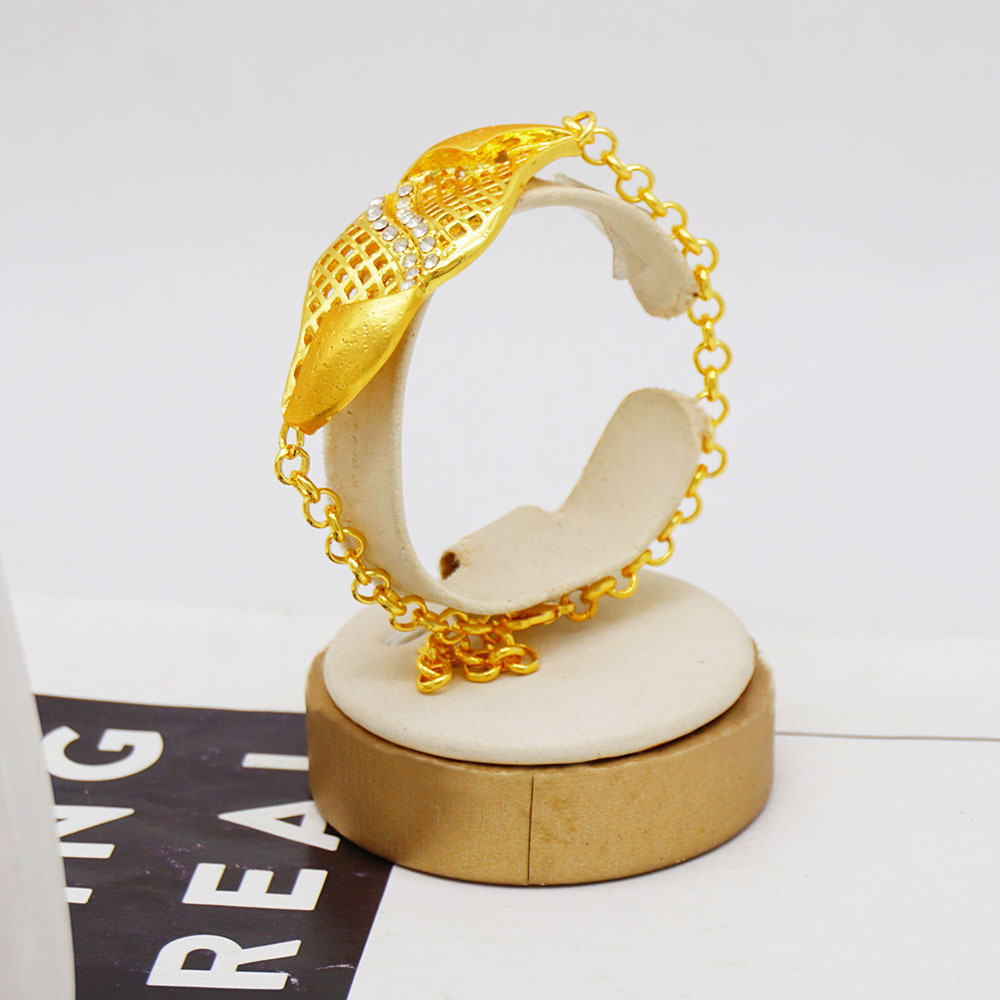 24K Gold Plated Ring Necklace Earrings Bracelet Tassel Middle East Jewelry Set thumbnail 6