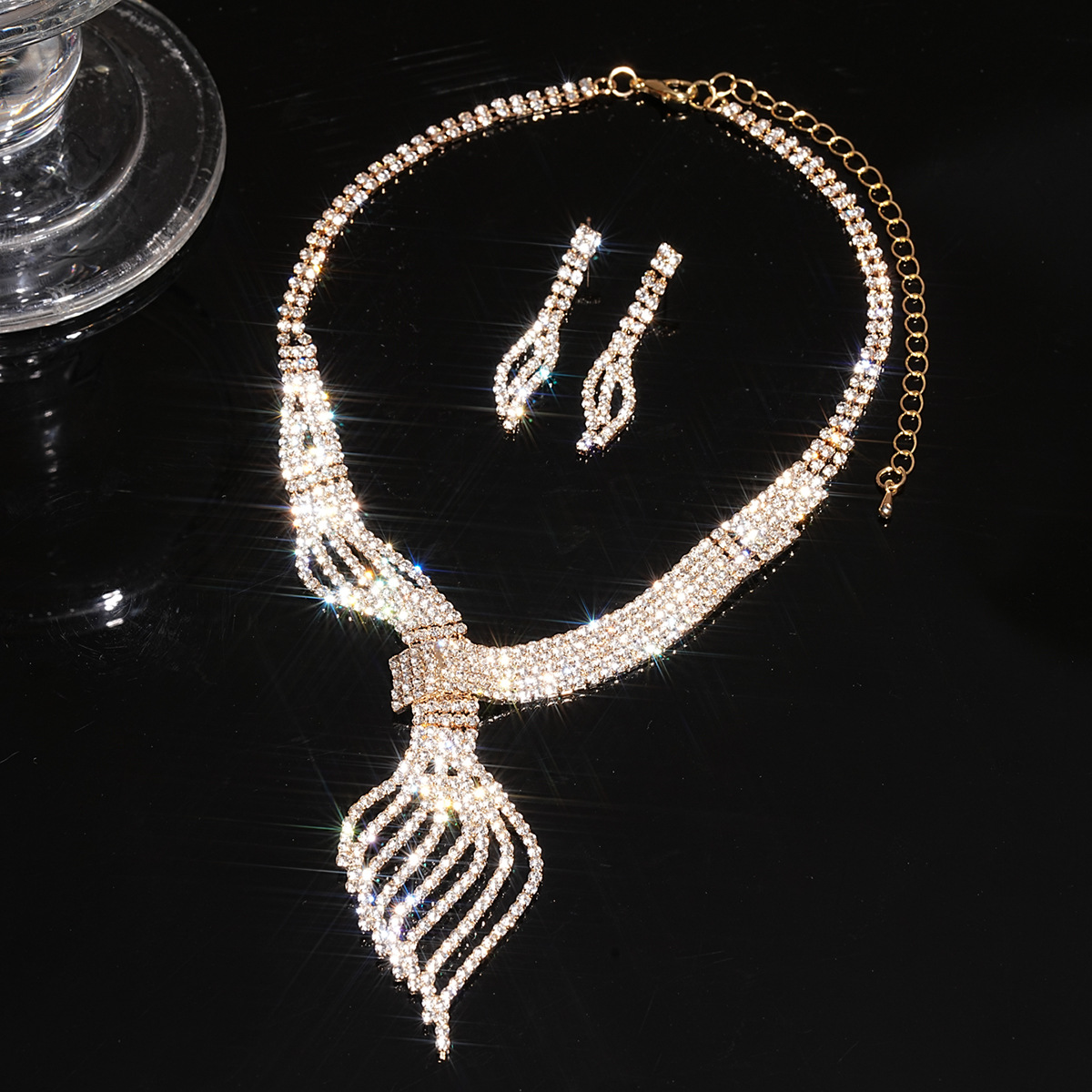 Premium Earrings Luxury Exaggerated Leaf Jewelry Set - view 2