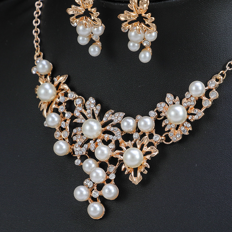 Royal Style Necklace Vintage European & American Pearl Jewelry Set thumbnail 4