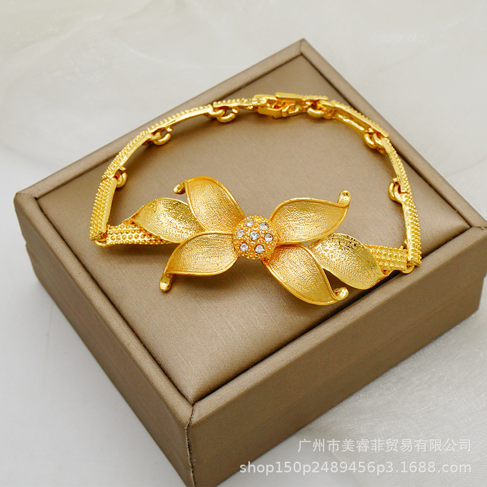 Ring Necklace Earrings Bracelet European & American Style Bridal Afr Jewelry Set thumbnail 4