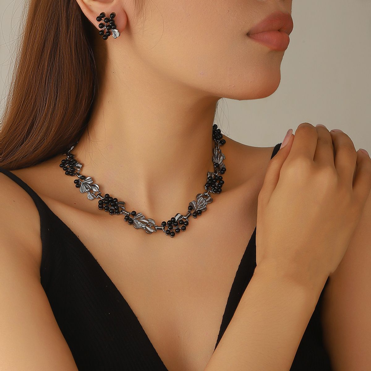 Royal Style Necklace Earrings Vintage Luxury European & American Sty Jewelry Set thumbnail 3