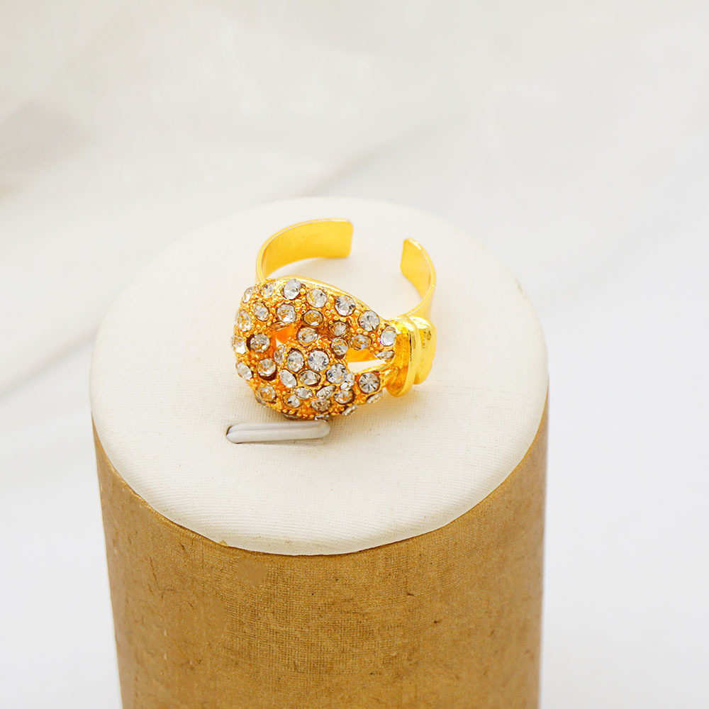 4-Piece Gold Plated Ring Necklace Earrings Bracelet European & American Styl Jewelry Set thumbnail 4